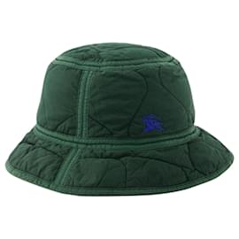 Burberry-Quilted Bucket Hat - Burberry - Nylon - Khaki-Green,Khaki