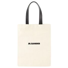 Borsa tote per libri - Jil Sander - Cotone - Beige Marrone Beige