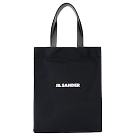 Jil Sander-Bolso Shopper Book Tote - Jil Sander - Algodón - Negro-Negro