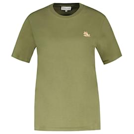 Autre Marque-Chillax Fox Patch T-Shirt – Maison Kitsune – Baumwolle – Grün-Grün