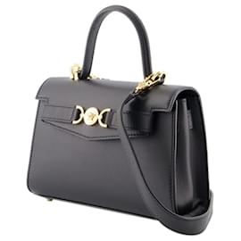 Versace-Petit sac à poignée supérieure - Versace - Cuir - Noir-Noir