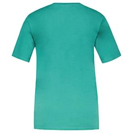 Autre Marque-T-shirt con toppa testa di volpe - Maison Kitsune - cotone - verde-Verde