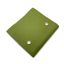 Hermès-Hermes Green Togo Ulysse Mini-Notizbuchhülle aus Leder mit Nachfüllung-Grün