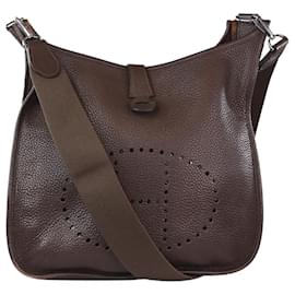 Hermès-Brown Evelyne GM 2011 sac porté épaule Clémence-Marron