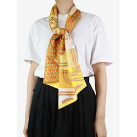 Hermès-Twilly estampado com desordem laranja - tamanho-Laranja