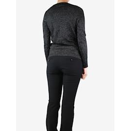 Bella Freud-Suéter gráfico preto com glitter - tamanho S-Preto