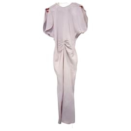 Victoria Beckham-Victoria Beckham ruched pink dress-Pink