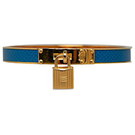 Hermès-Bracelet Hermes Bleu Kelly Cadena-Bleu,Autre