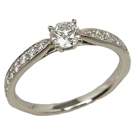 Autre Marque-Anello di fidanzamento con diamante in platino-Altro