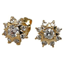 Autre Marque-18K-Diamant-Sonnenblumen-Ohrstecker-Andere