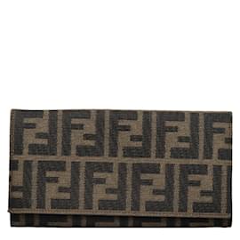 Fendi-Zucca Canvas Continental Flap Wallet 8M0000-Other
