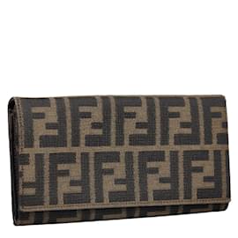 Fendi-Zucca Canvas Continental Flap Wallet 8M0000-Andere