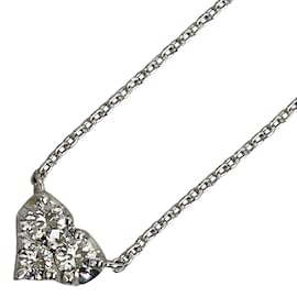Autre Marque-18K Diamond Heart Pendant Necklace-Other