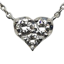 Autre Marque-18K Diamond Heart Pendant Necklace-Other