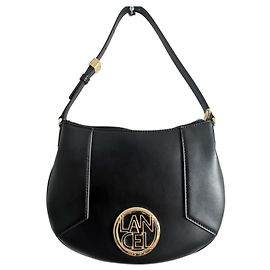 Bolsa hobo Lancel de couro preta com detalhes dourados Preto Gold hardware