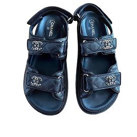 Chanel Sandalen Schwarz
