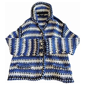 Chanel-White Chanel jacket, blue and black Cruise collection 2021-Multiple colors