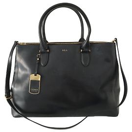 Borsa Ralph Lauren in pelle nera Nero