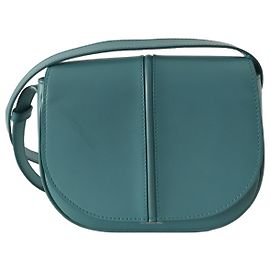 Apc Betty Blue Leather Handbag Blue