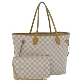 Louis Vuitton-LOUIS VUITTON Damier Azur Neverfull MM Tote Bag N41605 Auth LV 65005-Autre