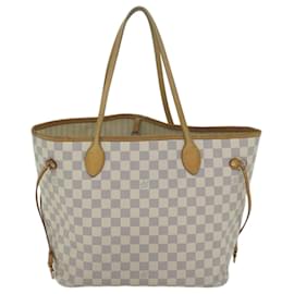 Louis Vuitton-LOUIS VUITTON Damier Azur Neverfull MM Tragetasche N41605 LV Auth 65005-Andere