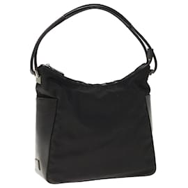 Gucci-GUCCI Shoulder Bag Nylon Black Auth 65560-Black