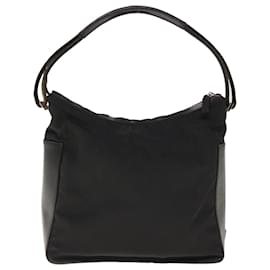 Gucci-GUCCI Shoulder Bag Nylon Black Auth 65560-Black