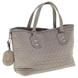 Gucci-GUCCI Tote Bag Nylon Gray 241102 Auth ep2952-Grey