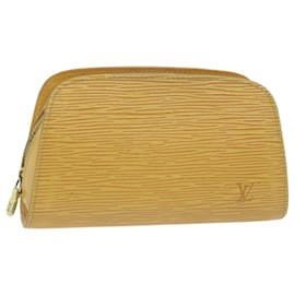 Louis Vuitton-Bolsa LOUIS VUITTON Epi Dauphine PM Amarelo M48449 Autenticação de LV 64496-Amarelo