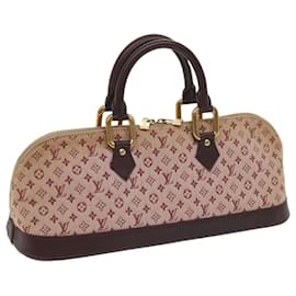 Louis Vuitton-LOUIS VUITTON Monograma Mini Alma Ron Bolsa Vermelho M92207 Autenticação de LV 65427-Vermelho