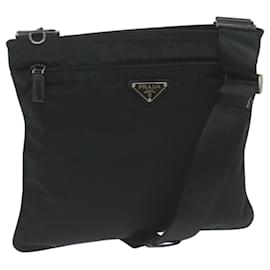 Prada-PRADA Shoulder Bag Nylon Black Auth 65298-Black