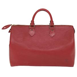 Louis Vuitton-Louis Vuitton Epi Speedy 35 Bolsa de Mão Castelhano Vermelho M42997 Autenticação de LV 58749-Outro