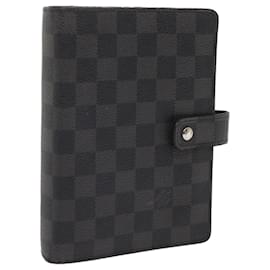 Louis Vuitton-LOUIS VUITTON Damier Graphit Agenda MM Tagesplaner Cover R.20242 LV Auth th4514-Andere