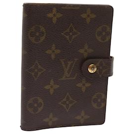 Louis Vuitton-LOUIS VUITTON Monogram Agenda PM Day Planner Cover R20005 Auth LV 64296-Monogramme