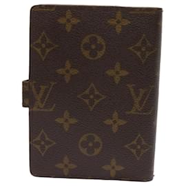 Louis Vuitton-LOUIS VUITTON Monogramm Agenda PM Tagesplaner Cover R.20005 LV Auth 64296-Monogramm
