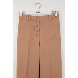 SéZane-Beige Wide Leg Pants-Beige