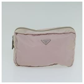 Prada-Prada pouch nylon 2Set Pink Beige Auth 65269-Pink,Beige