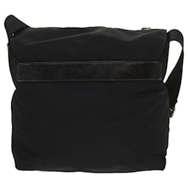 Prada-PRADA Shoulder Bag Nylon Black Auth bs11651-Black
