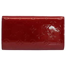 Louis Vuitton-LOUIS VUITTON Vernis Porte Tresol International Wallet Red M91165 LV Auth 52501-Red