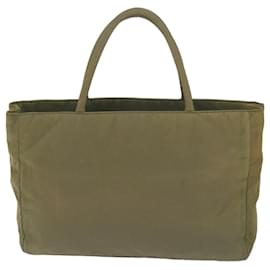 Prada-PRADA Hand Bag Nylon Khaki Auth bs11655-Khaki