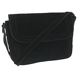 Saint Laurent-SAINT LAURENT Shoulder Bag Suede Black Auth bs11638-Black
