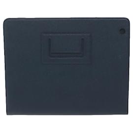 Chanel-CHANEL iPad Case Caviar Skin Navy CC Auth bs11785-Navy blue