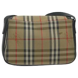 Autre Marque-Burberrys Nova Check Shoulder Bag Canvas Beige Auth 63902-Beige