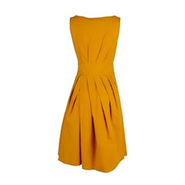 Moschino-Moschino Pleated Midi Dress-Yellow