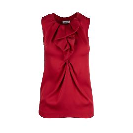 Moschino-Top mit Rüschenkragen Rot