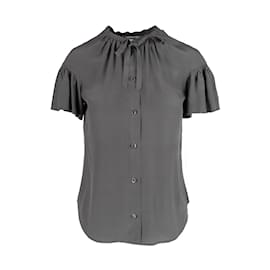 Moschino-Moschino Silk Top-Grey