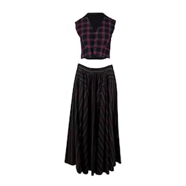 Autre Marque-Jungle Jap by Kenzo Vintage Skirt and Vest Set-Multiple colors