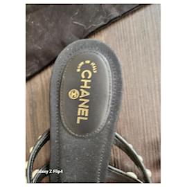 Chanel-Flip Flops Sandalen-Schwarz