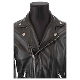 The Kooples-Leather coat-Black