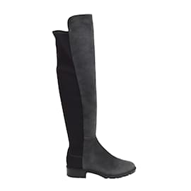 Stuart Weitzman-Bottes en daim-Gris